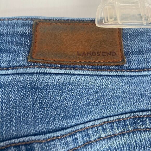 Lands End Women's Size 8 Blue Jeans Stretch Pockets Mid Rise Pre Owned - Picture 5 of 16